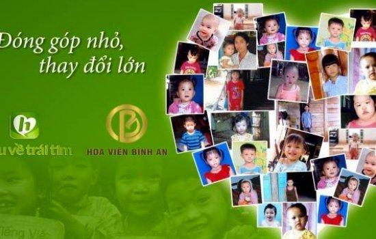 HOA VIÊN BÌNH AN HỖ TRỢ 10 BỆNH NHI TIM PHẪU THUẬT