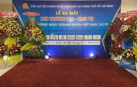 HOA VIÊN BÌNH AN THAM DỰ LỄ RA MẮT BAN THƯƠNG MẠI DỊCH VỤ CLB DOANH NHÂN NAM ĐỊNH TẠI TP HCM