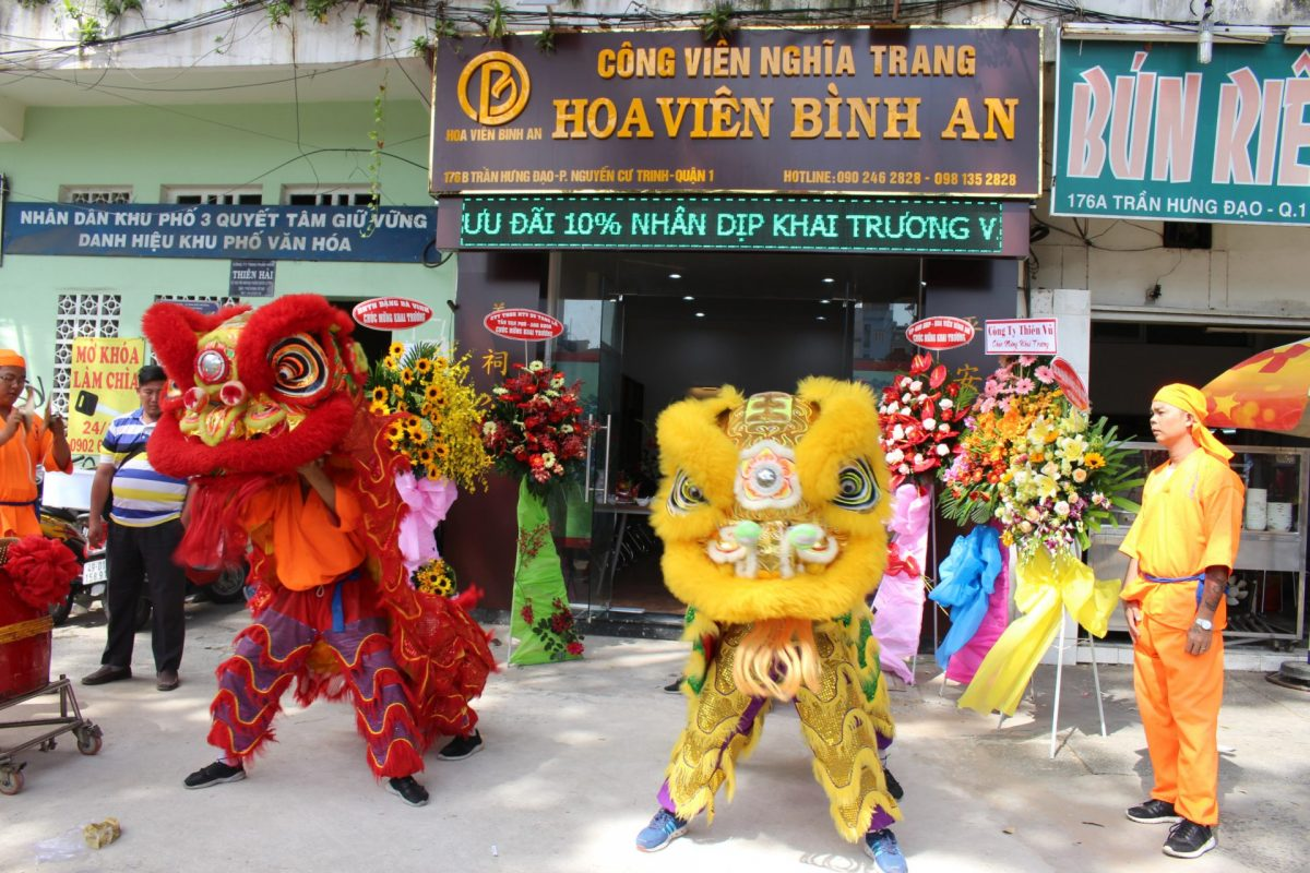 Vị trí đắc địa của văn phòng Hoa Viên Bình An tại quận 1 sẽ rất thuận tiện cho khách hàng tới giao dịch 