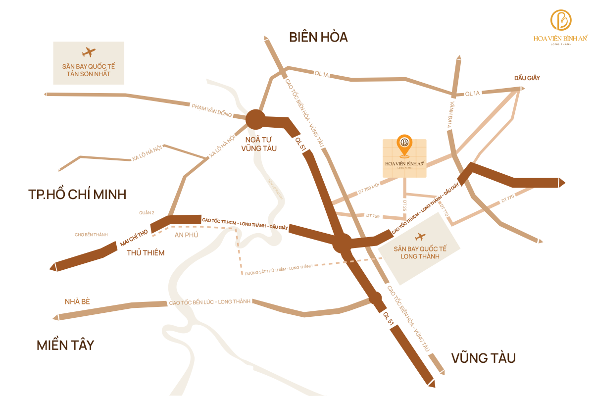 Nghĩa trang Long Thành Đồng Nai: Tọa độ vàng nhờ kết nối hạ tầng